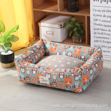 washable multi color rectangle luxury pet dog bed